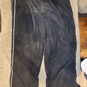 Reebok Black Performance Pants Wtih Zipper On Legs
